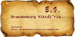 Brandenburg Viktória névjegykártya